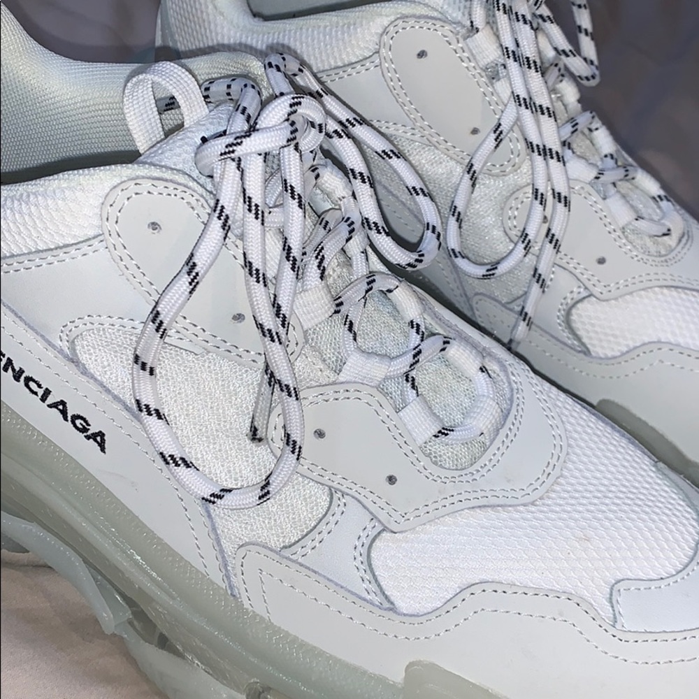 Balenciaga triple s white shoe